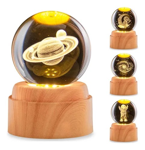 Miniatura 3 de ESFERA 3D DE CRISTAL BASE GIRATORIA 8MM